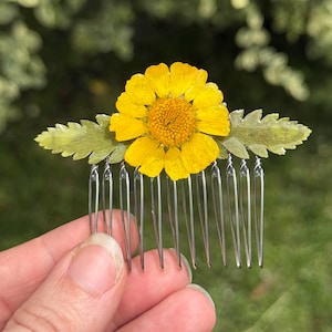 Hair Comb | Floral Botanical Hair Fork | Flower Decorative Hair Pin | Wedding Hair Accessory | Whimsical Magical Goddess Hair