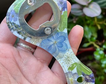 Flower Bottle Opener | Bar Key | Pressed Flower Barware | Bartender Gift | Hostess Gift