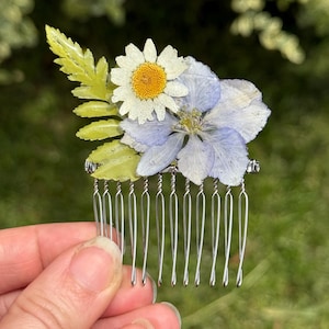 Hair Comb | Floral Botanical Hair Fork | Flower Decorative Hair Pin | Wedding Hair Accessory | Whimsical Magical Goddess Hair