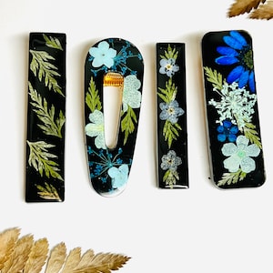 Blumen Haarspange | Haarspange | Blumen Haarspange | Harz Clip | Haarschmuck | Haarnadel | Natur-Haarspange