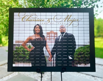 seating chart design Unique Wedding Seating Chart, Engagement Picture Place Card, African Wedding Ideas, Modern Event Escort Card Display- Photo Place Card Board