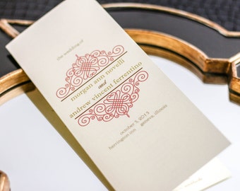 elegant wedding programs calligraphy programs black tie etsy