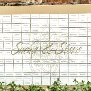Wedding Place Card Board, Table Seating Chart, Wedding Ideas, Place Card Display, Wedding Logo Indian - 30" x 40" Place Card Board - DEPOSIT