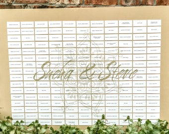 Wedding Place Card Board, Table Seating Chart, Wedding Ideas, Place Card Display, Wedding Logo Indian - 30" x 40" Place Card Board - DEPOSIT