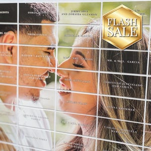 Aangepaste kaartbord voor bruiloft, verlovingsfoto tafelkaart, unieke kaartweergave voor bruiloft of feest - fotokaartkaart