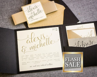 Modern Luxe Event Invitation Suite, B’nai/B’not Mitzvah Celebration Invitations, Sweet 16 Party | Sample of "Playful Calligraphy" Design
