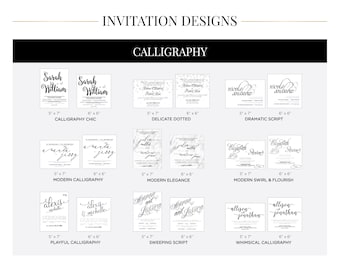 Wedding Invitation, Wedding Invitations, Invitation Sample Pack, Custom Wedding Invitations, Elegant Invitations, Choose your Own Samples