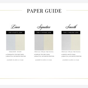 a paper guide with three different shades of paper