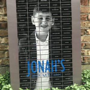 Bar Mitzvah Ideas, Unique Place Cards, Party Seating Chart, B'nai Mitzvah, Party Guestbook Display - 24" x 36" Place Card Board - DEPOSIT image 2