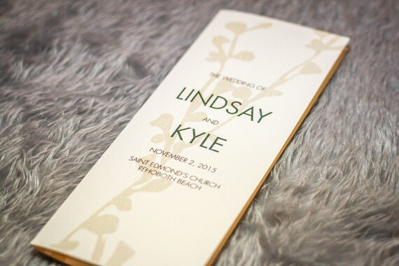 Rustic Wedding Program Country Chic Wedding Program Modern | Etsy
