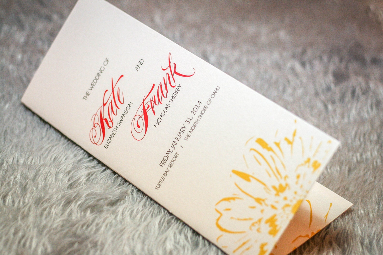Ceremony Programs, Folded Wedding Programs, Destination Wedding ...