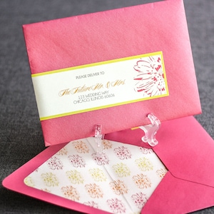 Tropical Wedding Invitations, Hawaiian Invitations, Summer Wedding, Pink Bat Mitzvah Invitations - "Dramatic Tropical" FP-2L-v1 SAMPLE image 4