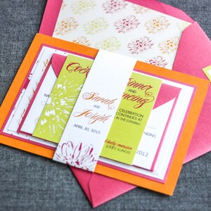 Hawaiian Invitation, Destination Wedding, Party Invitation, Summer Wedding Invitations, Modern Floral Invite - "Dramatic Tropical" DEPOSIT image 2