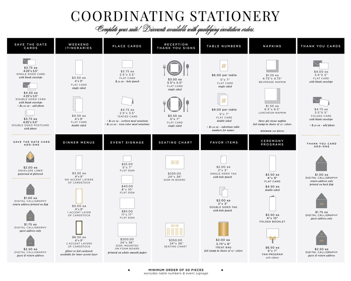 Program Caligrophy Modern Calligraphy Wedding Programs, Flat Programs, Ceremony Programs ...