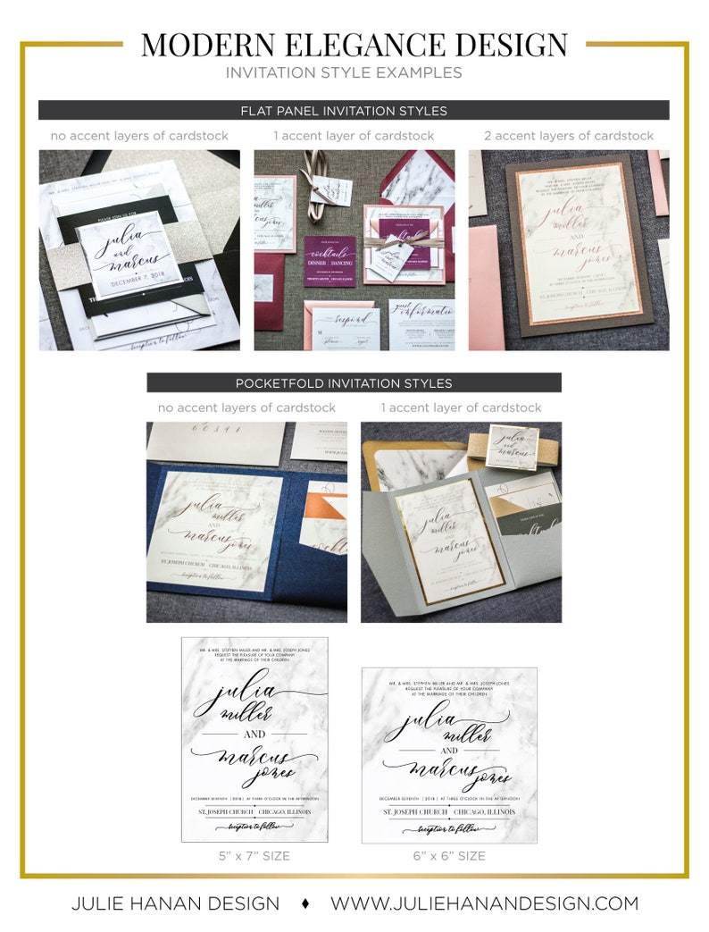 Modern Calligraphy Invitation Marble Wedding Invitations Printed Wedding Invite Modern Elegance DEPOSIT Modern Elegant Invitations