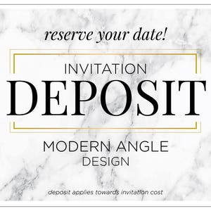 Birthday Party Invitation Set, Modern Invitation Suite, DIY Invitations, Simple Invites Party, Bar Mitzvah Ideas Modern Angle DEPOSIT image 1