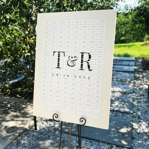 Photo Reveal Seating Chart, Unique Place Card Board Display, Romantic Wedding Welcome Sign, Wedding Reception Seating Chart - Photo Board