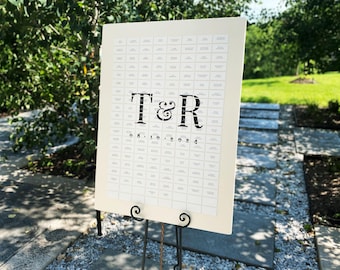 Photo Reveal Seating Chart, Unique Place Card Board Display, Romantic Wedding Welcome Sign, Wedding Reception Seating Chart - Photo Board