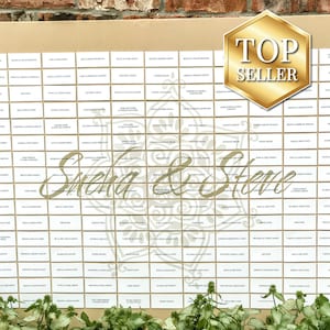 Segnaposto per matrimonio, schema dei posti a sedere, idee per matrimonio, espositore per segnaposto, logo per matrimonio indiano - Segnaposto 30" x 40" - DEPOSITO