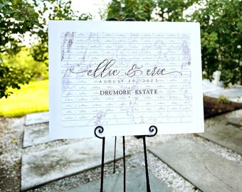 Marble Design Seating Chart, Modern Wedding Escort Cards, Personalized, Wedding Seating Display, Unique Place Card Display - Photo Board