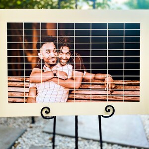 Vintage Seating Display, Unique Wedding Seating Chart, Photo Place Card Board, Reception Place Cards, LGBTQ+ Wedding Ideas - Photo Board image 4