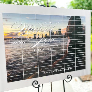 Segnaposto personalizzato per matrimonio, Segnaposto unici con foto, Segnaposto Skyline, Idea per la tabella dei posti a sedere per matrimonio - Segnaposto con foto