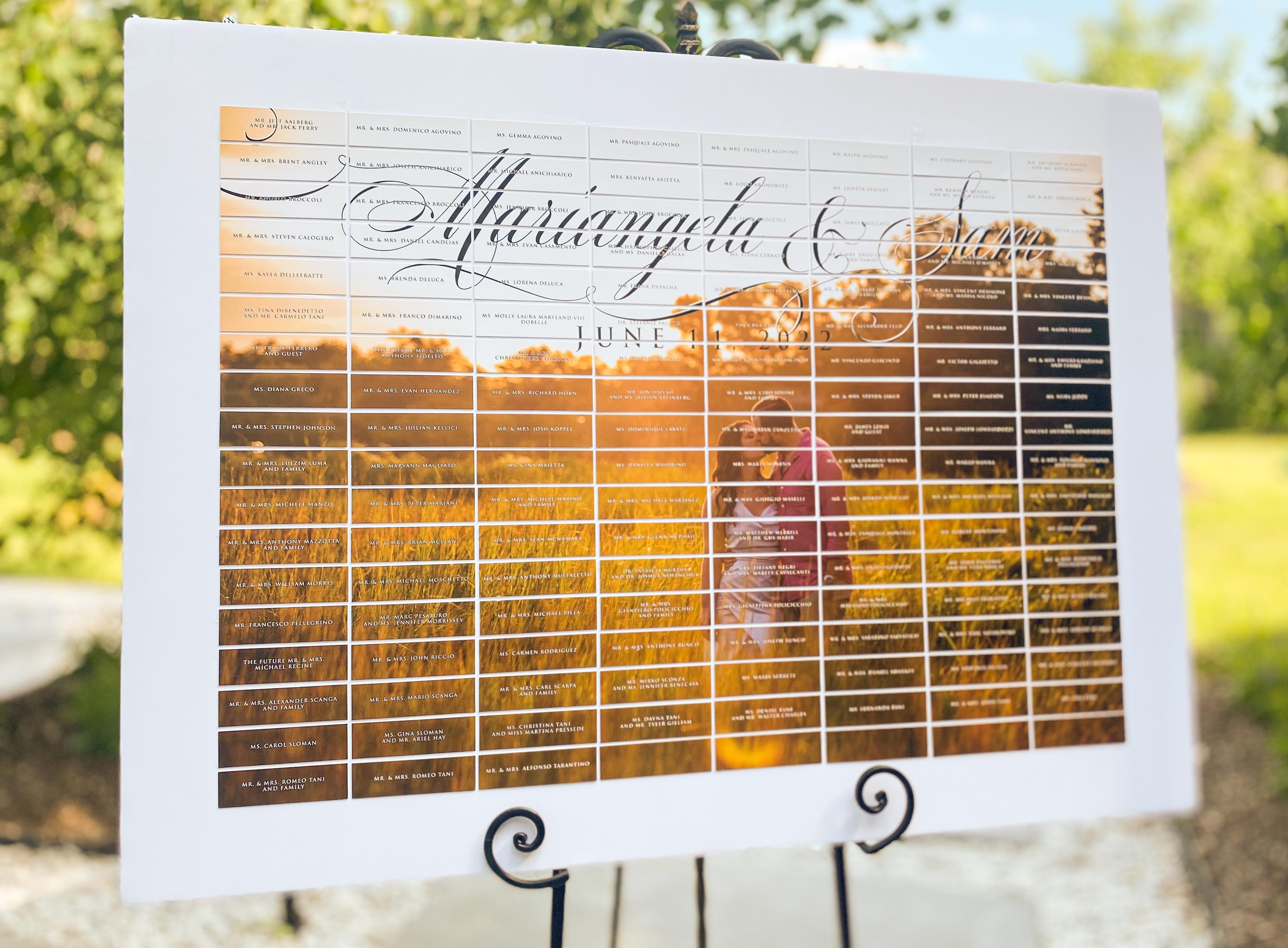 Luxuriöse romantische Hochzeit Sitzplatz Display, einzigartige Tischkarten, Fotoboard, amerikanische Hochzeitsfeier Namensbrett - Photo Place Card Board