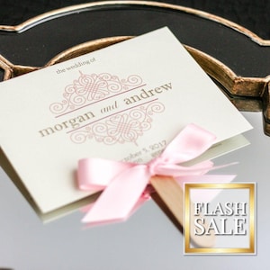 Blush Pink Ceremony Programs, DIY Fan Program, Blush and Gold Invitation, Outdoor Wedding Ceremony - "European Scroll" Fan Program - DEPOSIT