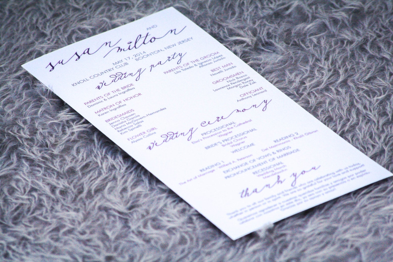 Program Caligrophy Modern Calligraphy Wedding Programs, Flat Programs, Ceremony Programs ...
