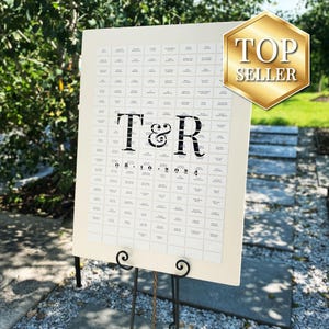 Photo Reveal Seating Chart, Unique Place Card Board Display, Romantic Wedding Welcome Sign, Wedding Reception Seating Chart - Photo Board