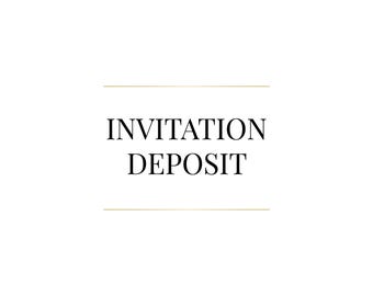Custom Wedding or Party Invitation Deposit, Retainer for Wedding Invite Suite, Bar or Bat Mitzvah Invitations, Reserve your Event Date Here