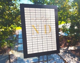 Photo Reveal Seating Chart, Modern Seating Display, Unique Place Card Board Display, Personalized Couple Monogram - Photo Board