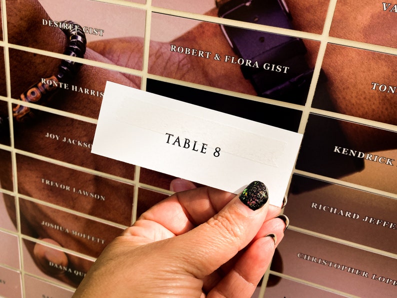 Vintage Seating Display, Unique Wedding Seating Chart, Photo Place Card Board, Reception Place Cards, LGBTQ+ Wedding Ideas - Photo Board image 3