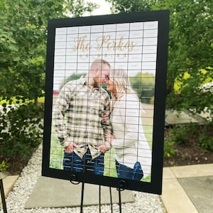 Modern Seating Display, Color Change Wedding Seating Chart, Wedding Welcome Sign, Photo Reveal Seating Chart, Personalized - Photo Board