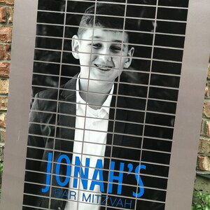Bar Mitzvah Ideas, Unique Place Cards, Party Seating Chart, B'nai Mitzvah, Party Guestbook Display - 24" x 36" Place Card Board - DEPOSIT image 5