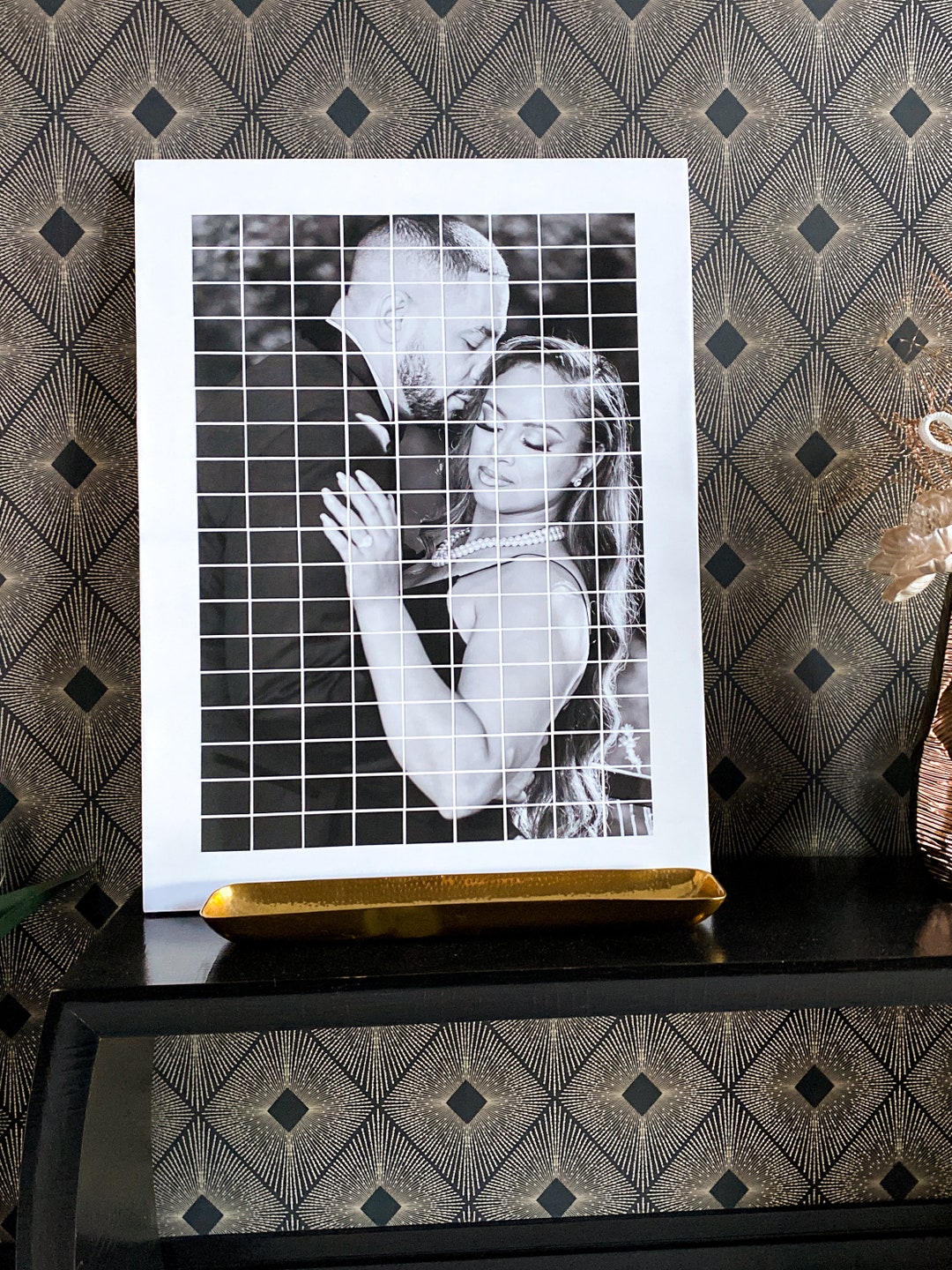 Wedding Place Card Display With Picture, Custom Modern Party Guestbook