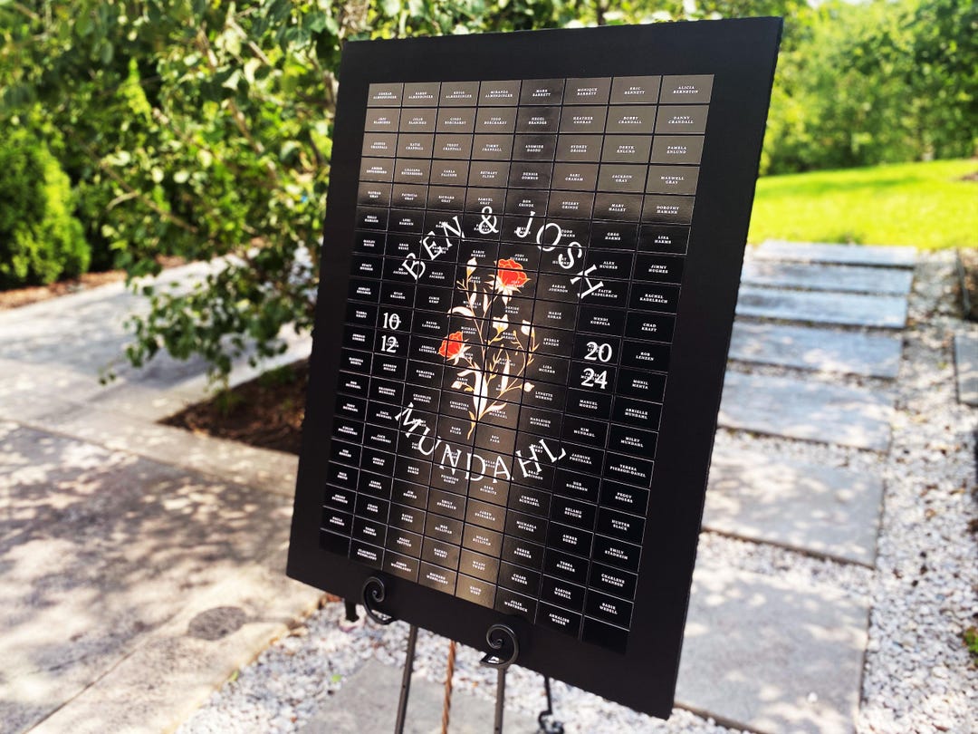 Reveal Style Seating Chart, Modern Seating Display, LGBTQ Wedding ...