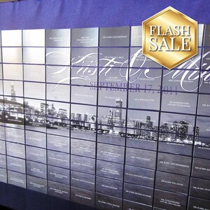 Chicago bruiloftsideeën, stadsgezicht plaatskaarten, receptie stoelengrafiek - 30" x 40" dubbellaags kaartbord - kaarten 101 - 150 - AANBETALING