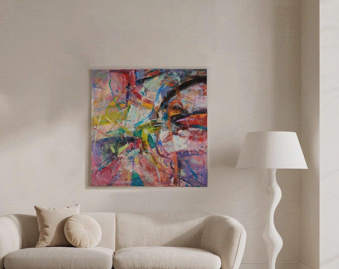 Gloliv Abstract Canvas Wall Art – Artist-Authorized Modern Colorful Canvas Prints, Painting Wall Decor for Living Room, Bedroom, or Office