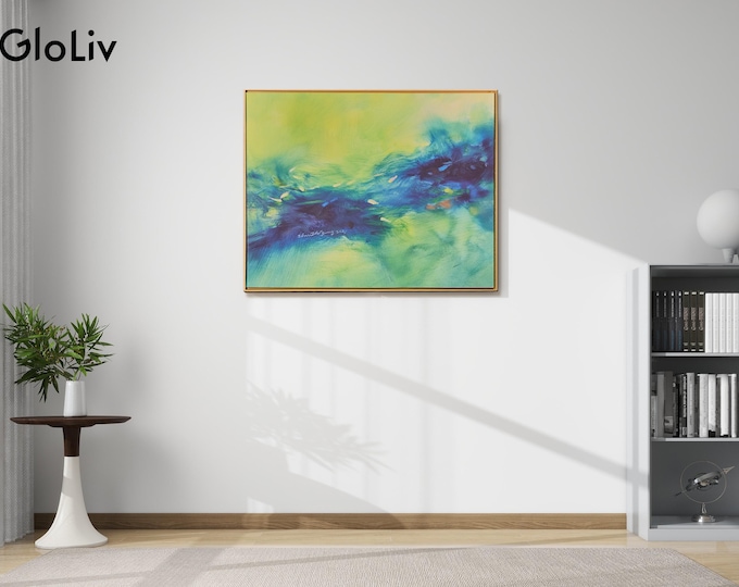 Gloliv Abstract Canvas Wall Art prints – Artist-Authorized Modern Colorful Painting, Canvas Wall Decor for Living Room, Bedroom, or Office