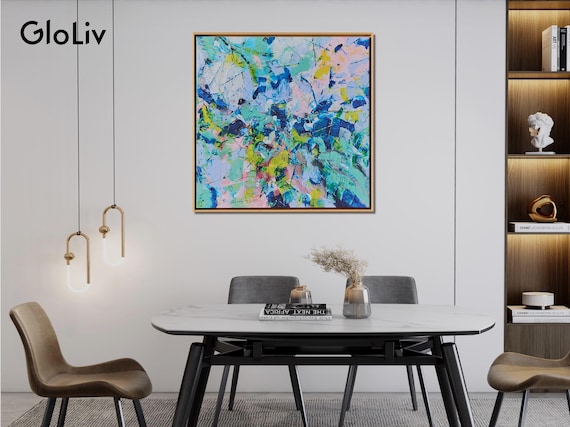 Abstract Canvas Wall Art Print: 'Life Is Like a Summer Flower' -  by Original Artist