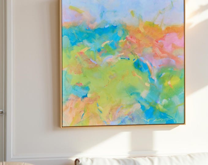 Gloliv Abstract Canvas Wall Art prints – Artist-Authorized Modern Colorful Painting, Canvas Wall Decor for Living Room, Bedroom, or Office