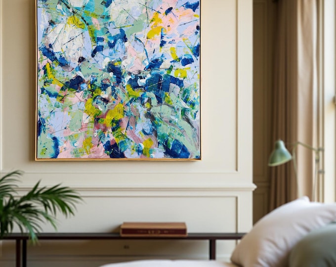Gloliv Abstract Canvas Wall Art prints – Artist-Authorized Modern Colorful Painting, Canvas Wall Decor for Living Room, Bedroom, or Office
