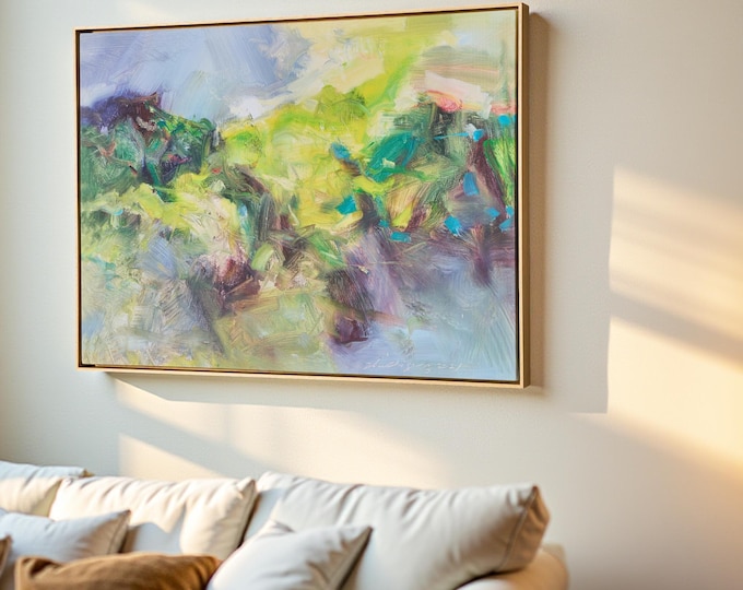 Gloliv Abstract Canvas Wall Art prints – Artist-Authorized Modern Colorful Painting, Canvas Wall Decor for Living Room, Bedroom, or Office