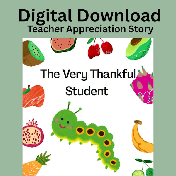 Digital Teacher Appreciation Print, Printable Story Gift, Teacher Week Thank You, Classroom Gift, Teacher Gift Idea
