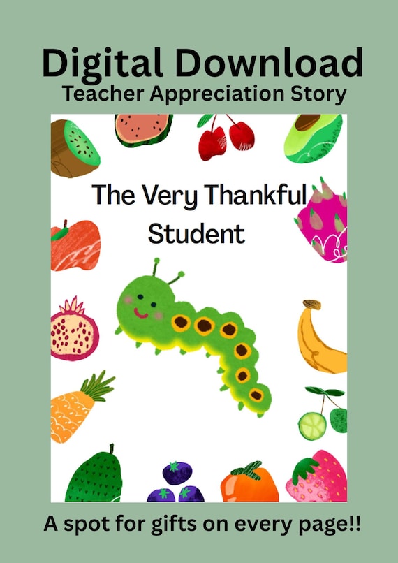 Digital Teacher Appreciation Print, Printable Story Gift, Teacher Week Thank You, Classroom Gift, Teacher Gift Idea