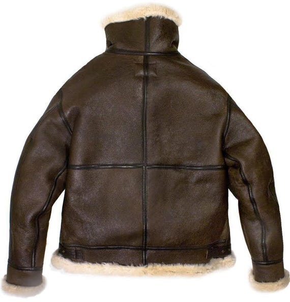 Bombardiere B3 Seconda Guerra Mondiale Pilota Crema Shearling