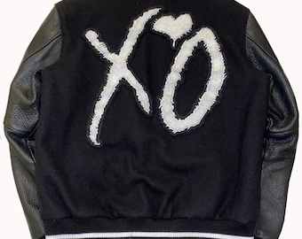 The Weeknd XO Varsity Jacket: Wool & Leather Cosplay Jacket