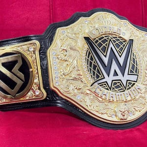 New World Heavyweight Championship Replica Belt | Seth Rollins Side Plates | Real Leather 2mm/4mm Zinc | WWE Wrestling Fan Collectible