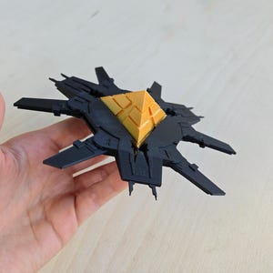 3D Printed Sci-Fi Pyramid Spaceship Replica | Alien Mothership Model | Collector Display Piece | Cosplay Prop or Shelf Decor